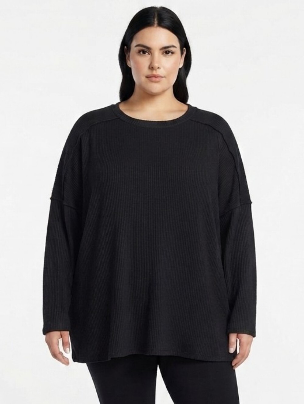 Heimish Oversized Ribbed Long Sleeve Top